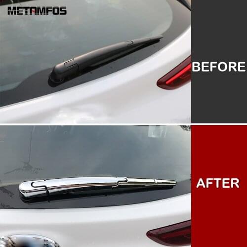 For Hyundai Kona Kauai 2017 2018 2019 2020 Chrome Rear Window Wiper Cover Trim Windshield Wash Strip Accessories Car Styling