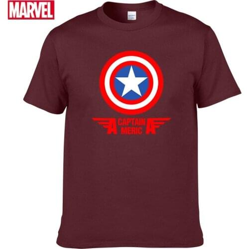 Marvel The Avengers Captain America short sleeve t-shirts Summer Men t-shirt graphic t shirts Womens cotton t-shirt #35