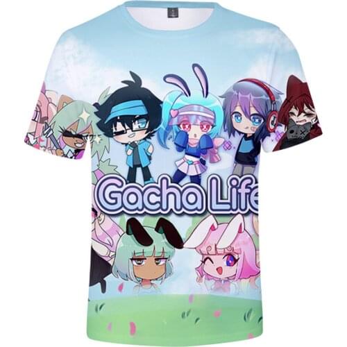 Anime Game 3D Print T-Shirts Gacha Life Kawaii Girls Streetwear Men Women Oversized T Shirt Harajuku Kids Boys Tees Tops Clothes