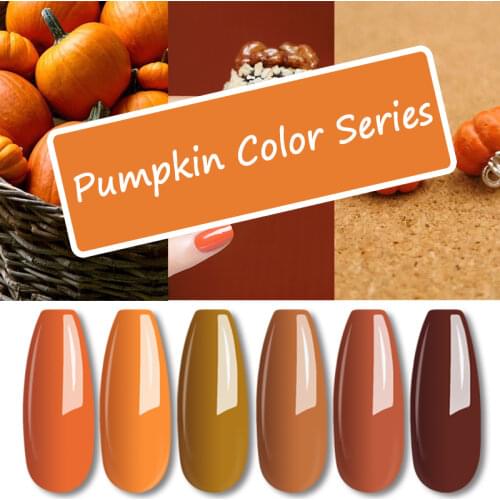 MIZHSE 7ML Pumpkin Series Gel Nail Polish 312 Colors Semi Permanant Enamel UV LED Gel Varnish Polish for Nail Art Manicure