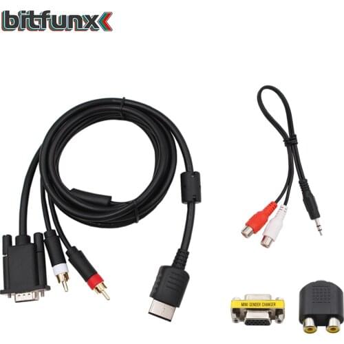 VGA Cable for SEGA Dreamcast High Definition + 3.5mm to 2-Male RCA Adapter