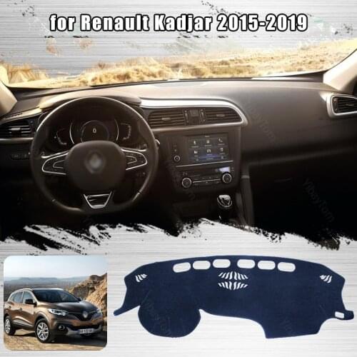 Dash Mat Dashmat for Renault Kadjar 2015-2019 Anti-Slip Mat Dashboard Cover Pad Sunshade Dashmat Carpet Accessories