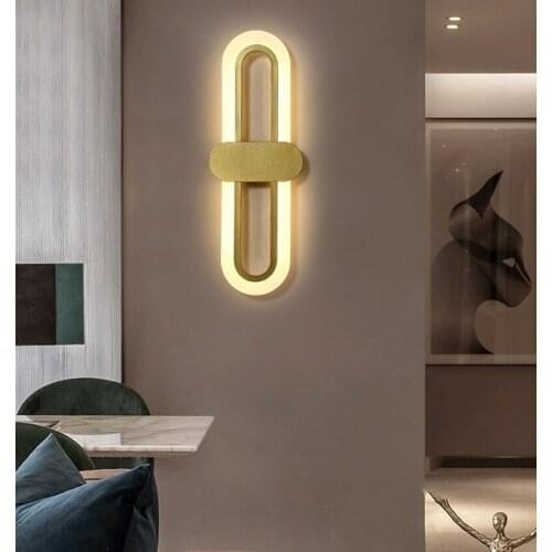 Creative Nordic Living Room TV Background Wall Lamp Personality Simple LED Corridor Aisle Lamp Bedroom Bedside Wall Lamp