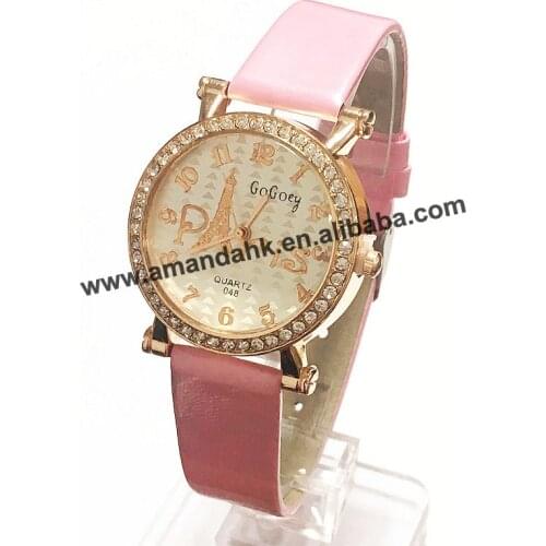 Cool New Fashion Tower Quartz Watch Romantic Women Men Dress Watches Hot Leather Pairs Wristwatches