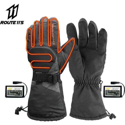 Motorcycle Gloves Winter Moto Electric Heated Gloves Battery Powered Waterproof Motorbike Racing Riding Keep Warm Heating Glove