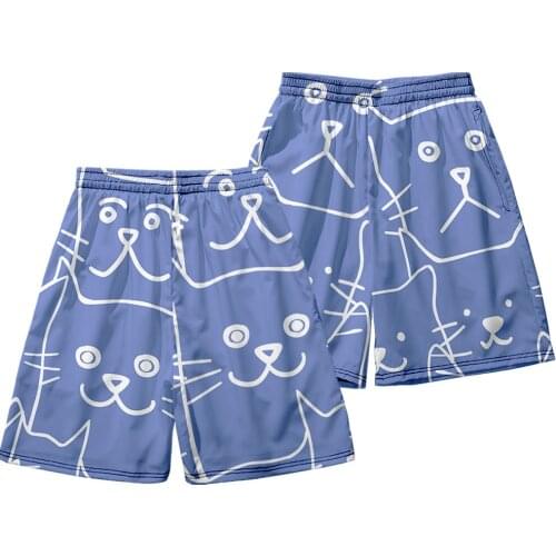 Male Fitness Bodybuilding Casual Pants Jogger Workout Beach Short Fashion Men Summer Print Shorts Gyms Shorts