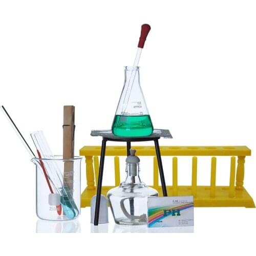 New Lab Equipment Beaker + test tube + flask + alcohol lamp Turnkey Solution Heating set