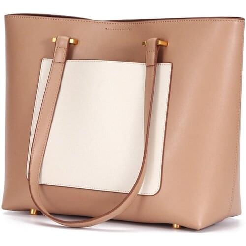 OUSSON Hot Sale Women Fashion Leisure Large Capacity Shoulder Bag Ladies Soft Leather Commuter Tote Bag