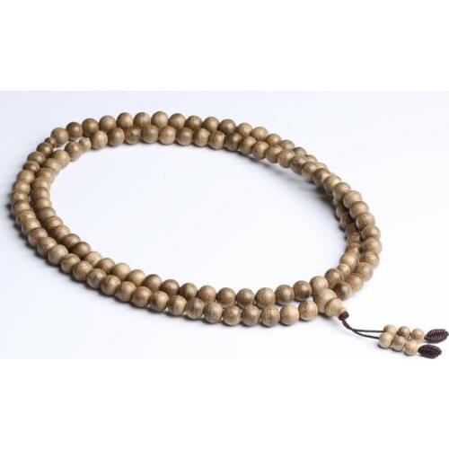 Tibetan Buddhism 108 Malay Eaglewood beads prayer Beads Mala Necklace
