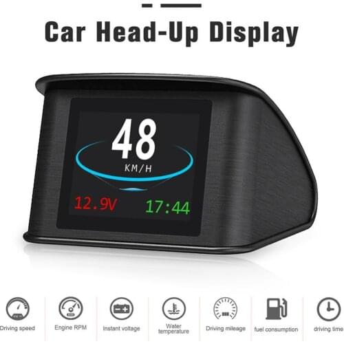 P10 Universal LCD Car Digital GPS Monitor High Definition HUD Display Gauge Speed Display Over Speeding Warning System