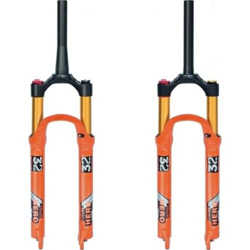 26 27.5 29 Inch Bicycle Fork MTB Air Suspension Fork Bicycle Plug Stroke 100-120MM 32MM Performance DIY Parts