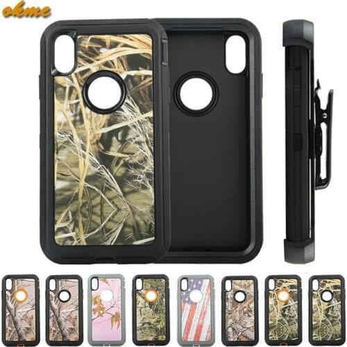 100 piece defender Armor Case for iPhone 6 6s 7 8 Plus X XS Max XR Case Heavy Duty Shockproof Hard PC + TPU Cover