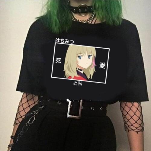Wonder Egg Priority Rika Anime T-shirt Fashion Casual Short Sleeve Round Neck Print Woman Cloth