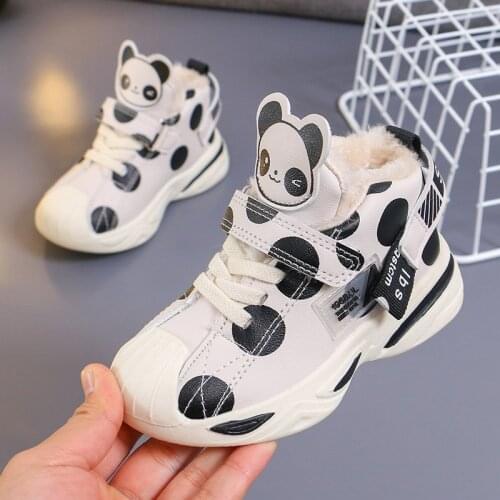 Winter Children Casual Warm Boots Girls Boys Short Boots Shoes Kids Sneakers Tendon Baby Running Shoes Child Sport Shoes