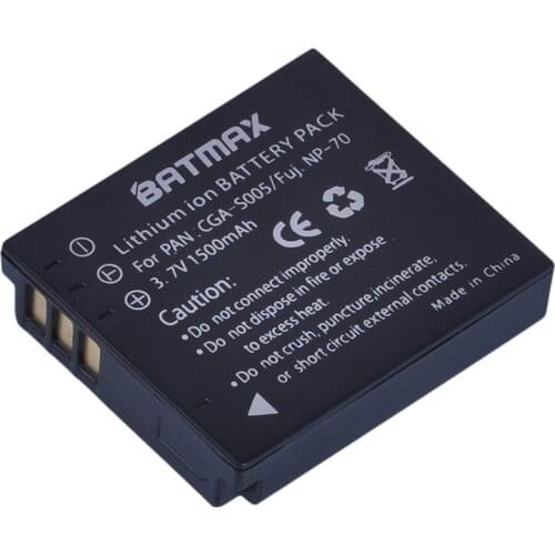 1Pcs 3.7V 1500mAh CGA-S005 Battery for PANASONIC DMW-BCC12 DMC-FX8 FX9 FX10 FX12 FX50 FX150 LX1 LX2