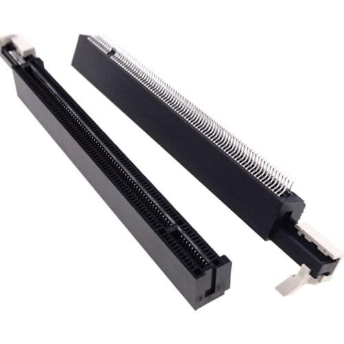 2 pcs PCI Express 16x Socket GPU Slot PCIe x16 164 Pin Straddle Mount PCB Slide Lock Female Vertical Dual Row PCI-164P
