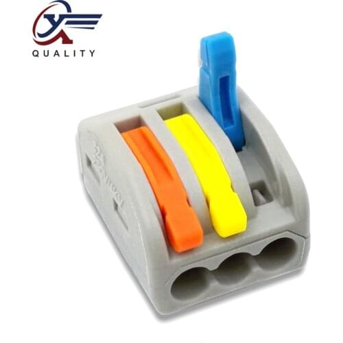 30/50/100 PCS/lot PCT-213/ 222-213 color mini fast wire Connectors Universal Compact Wiring Connector push-in Terminal Block