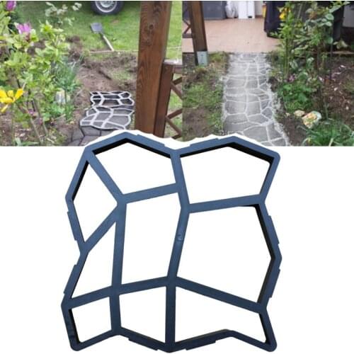 9 Grid 35cm Garden Pavement Mold Walk Pavement Concrete Mould DIY Paving Cement Brick Stone Road Floor Path Maker Mould