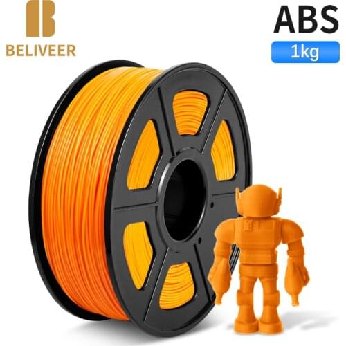 ABS Plastic 3D Printer Filament 1KG 1.75MM Children Creative Model Material Non Toxic Tolerance +/-0.02 Electroplating BELIVEER