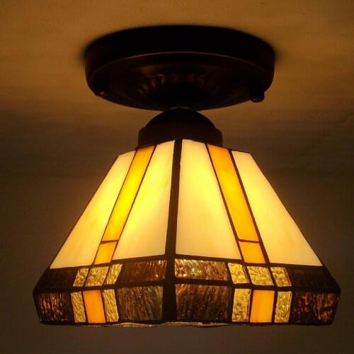 American Pastoral sunflower small balcony hallway hallway kitchen ceiling lighting retro glass Tiffany Lighting