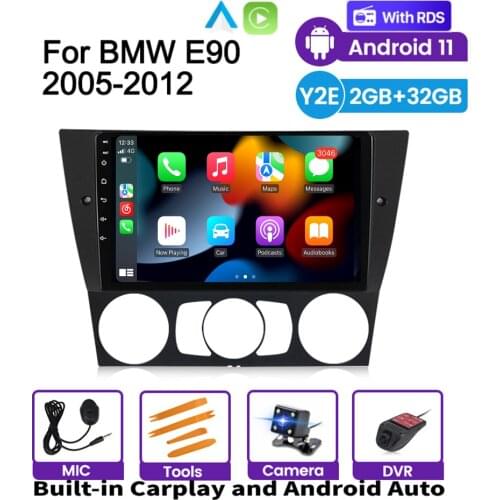 For BMW 3-Series E90 E91 E92 E93 2005 2011 2012 2013 Car Radio Multimedia Video Player Navigation GPS Android 2+32G SWC