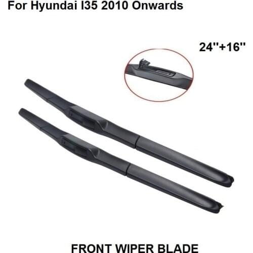 Car Accessaries Auto Windscreen Wipers Blade For Hyundai I35 2010 Onwards 24''+16'' Windshield Natural Rubber