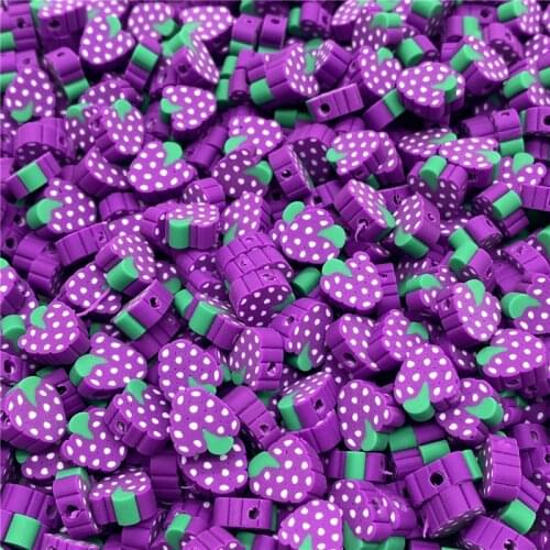 30pcs/lot 10mm GrapeBeads Polymer Clay Beads Polymer Clay Spacer Beads For Jewelry Making DIY Bracelet necklace #07