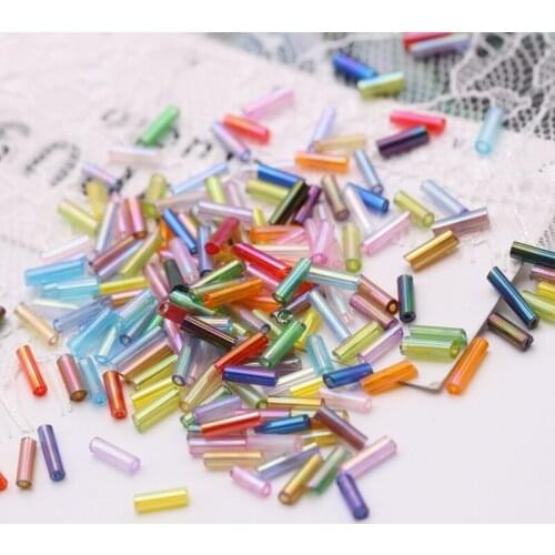 2x6mm 300PCS Crystal Glass Beads Czech Bead Tube Beads for jewelry making, home decoration, ladies DIY clothing sewing accessori
