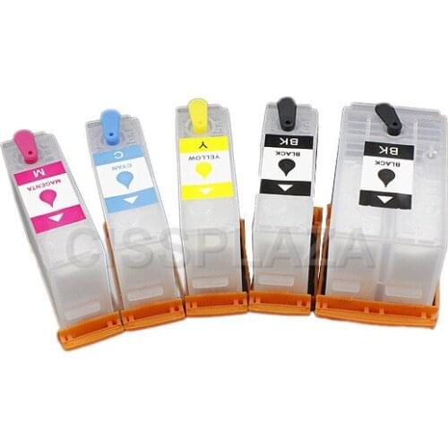 CISSPLAZA 1x Refillable Ink Cartridge with Chip compatible for Epson XP 6000 6005 6001 6100 Printer