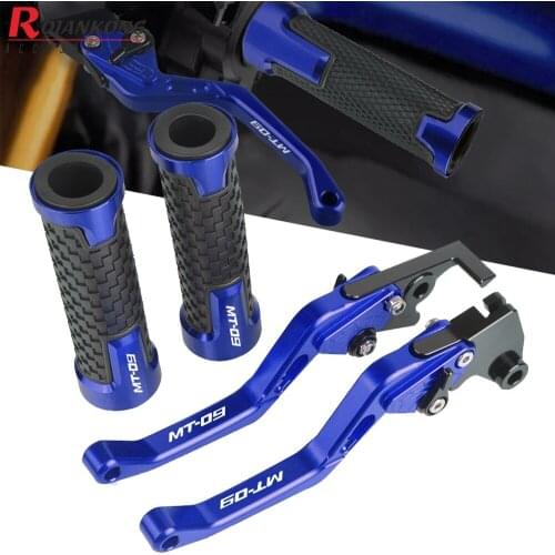 For YAMAHA MT-09 FZ09 FJ09 MT07 FZ07 2014 2015 2016 2017 2018 2019 2020 Motorcycle Aluminum Handle Bar Grips+Brake Clutch Levers