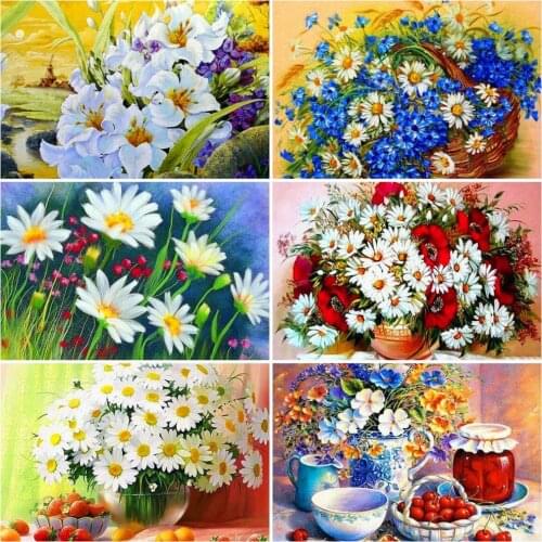 Evershine 5D Diamond Painting Full Square Flowers Cross Stitch Diamond Embroidery Sale Flower Rhinestones Pictures Home Decor