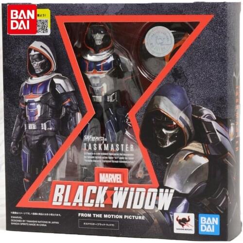 Original Bandai Marvel The Avengers 2020 Movie Black Widow Anthony Tony Taskmaster 15 Cm Shf Doll Action Figure Model Kids Toys