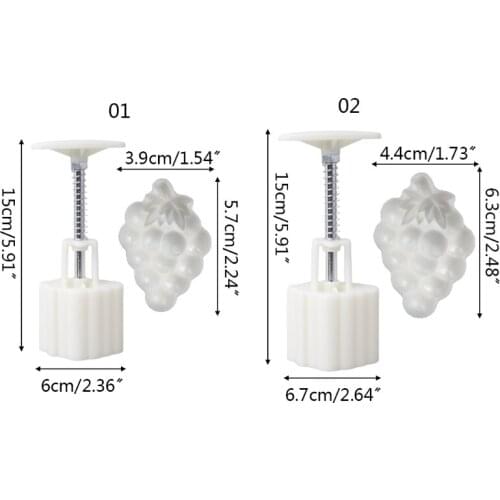 L4MB 25g Or 50g Mooncake Mold Mid-Autumn Festival Hand-Pressure Grape Shaped Pattern