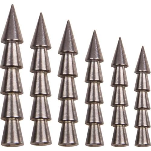 20Pcs 100% Tungsten Weights Sinkers Fishing Tackle Pagoda Wacky Nail Sinkers Soft Plastic Fishing Lures Insert Weight Sinker
