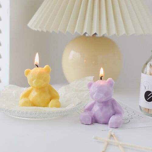 Cute Bear Candle Photo Props Home Decoration Decoration Creative Gift Bear Modeling Soy Wax Scented Candles Festive Gift