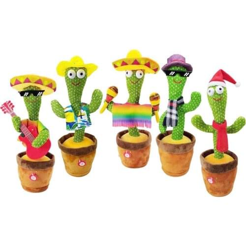 Cute Funny Electric Twisting Electronic Dancing Enchanting Cactus Toy Children Gift Dancing Cactus Plush Toys