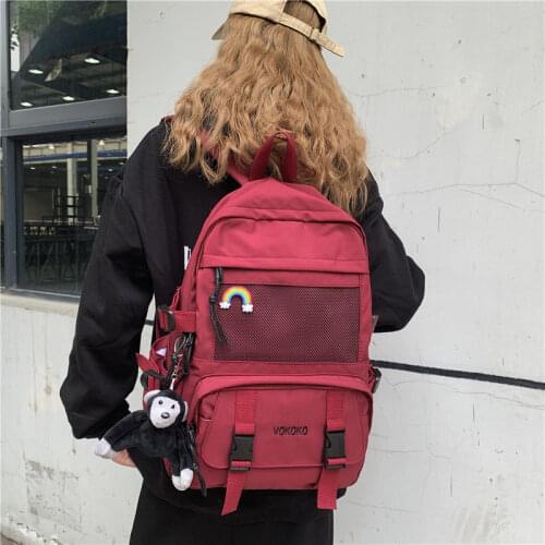 Fashion Waterproof Nylon Women Backpack For Girls Travel High Capacity Student BookBag Men Black Laptop Bag