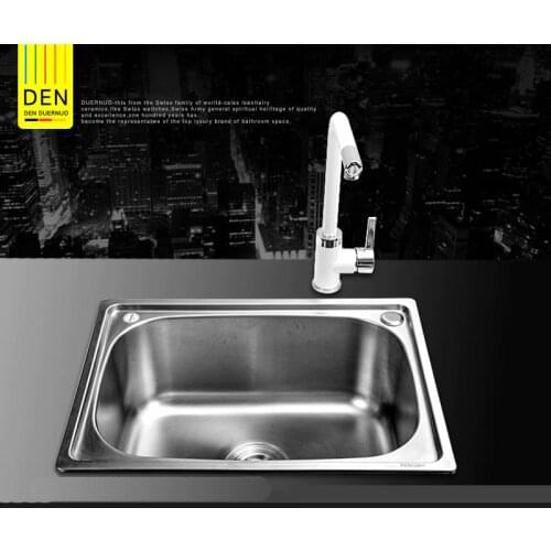 Monocolpate one piece thickening bowl vegetables basin bundle tape 304 stainless steel wiredrawing handmade tank faucet suite