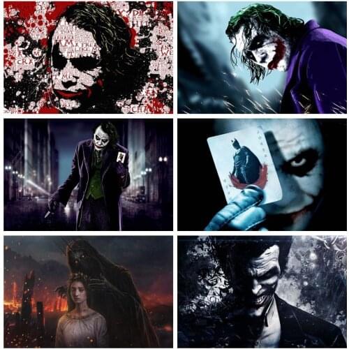 5D DIY Horror Movie Character Clown Poker Diamond Painting Full Drill Embroidery Cross Stitch Mosaic Home Decor Craft Kit Gift
