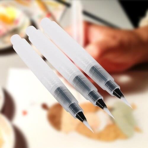3pcs Water Ink Brush Pen for Watercolor Calligraphy Painting Tool Set
