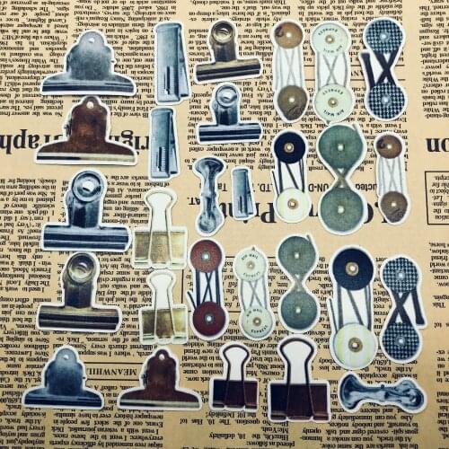 52PCS stickers vintage DIY scrapbooking wild clip warehouse wind account album journal happy plan and paper decorative sticker