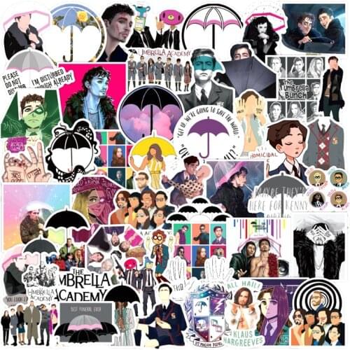 10/50pcs The Umbrella Academy Classic TV Show Graffiti Stickers for Skateboard Box Computer Notebook Car Childrens Toys