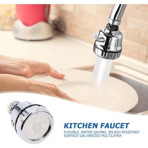 360 Degree Rotatable Water-saving Tap 3 Modes Adjustable Faucet Nozzle Aerator Bubbler Sprayer Filter Head Bathroom Accessories