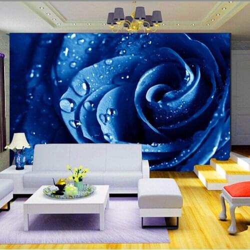 Blue Enchantress Roses 3d Wallpaper Wallpaper Romantic Wedding Room Restaurant Bar Bedroom TV Background 8D Mural