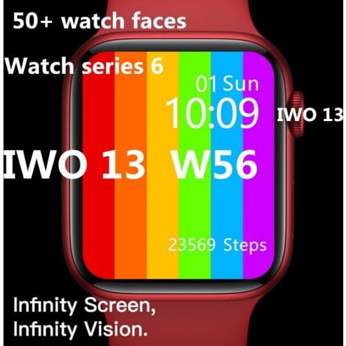 Original iwo W56 Smart Watch 2021 Men Women 1.75 Inch Bluetooth Call Heart Rate Monitor IWO 13 Upgrade Smartwatch PK IWO 12 Pro