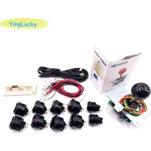 Yinglucky Original Sanwa Japan JLF-TP-8YT OBSF-30 Push Btton USB to PC Zero Delay Encoder For JAMMA MAME Arcade DIY Kit