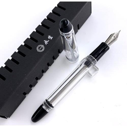 Fountain Pen Translucent White Wing Sung 699 Vaccum Filling Fountain-Pen EF Nib Pen School Office Supplies Stationery Gift Hot