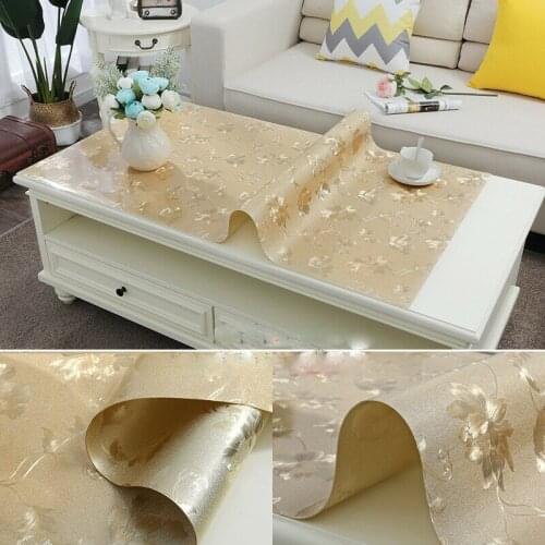 Rectangle Soft Glass PVC Waterproof Table Cloth Cover Protector Desk Mat Desktop