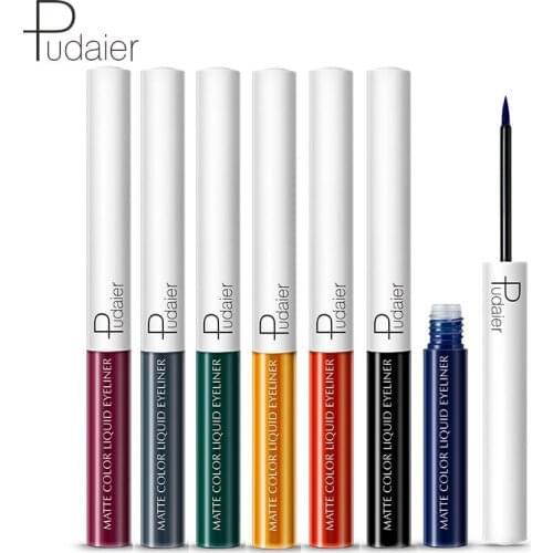 Pudaier Colorful Eyeliner Pen Eyes Makeup Black Color Liquid Eye Liner Pencil Make Up Waterproof Cosmetics Eyeliners Ink Pen
