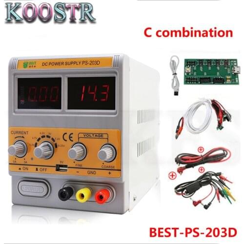 BEST-PS-203D 20V 3A DC Regulated Power Supply Mobile Phone Repair Test LED Display Signal Detecting Instrument